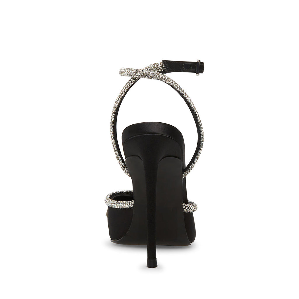 Back View - Viable Black Bow Heel
