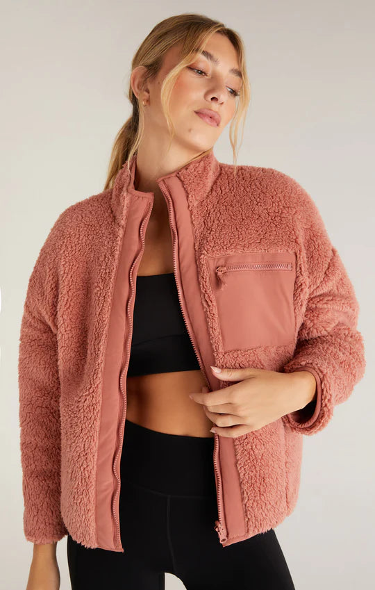 Reversible Quilted Sherpa Jacket