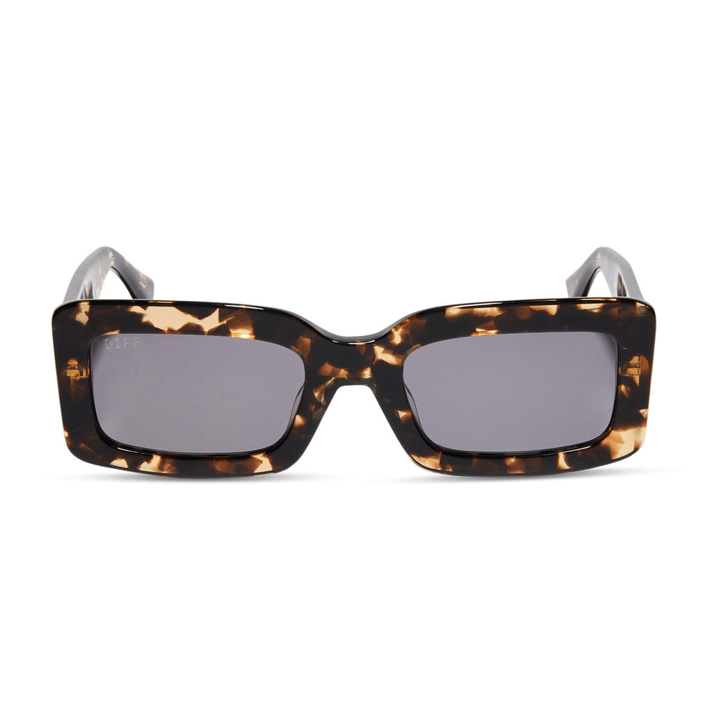 Front View - Indy Espresso Tortoise Grey Sunglasses