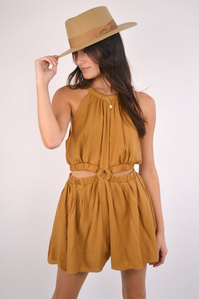O Ring Slit Romper Dalgona