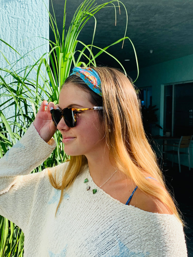 Silk Headband on Model