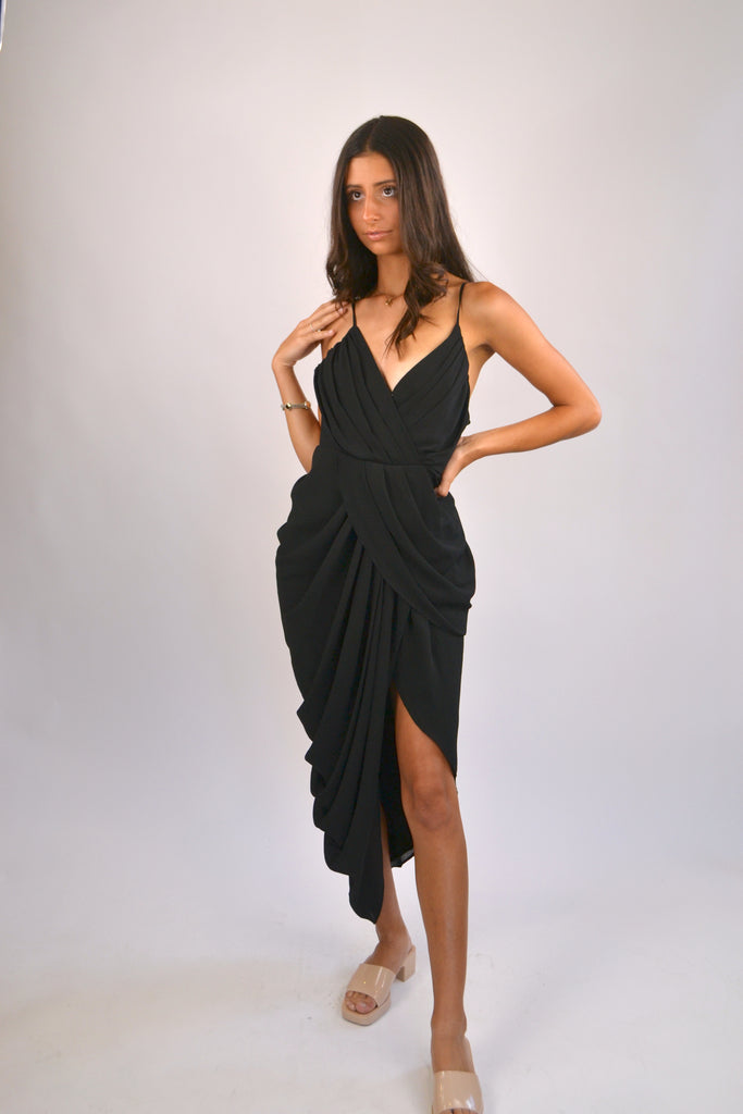 Black Drappy Dress