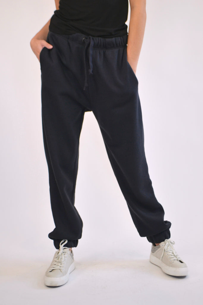 Washed Black High Waisted Jogger