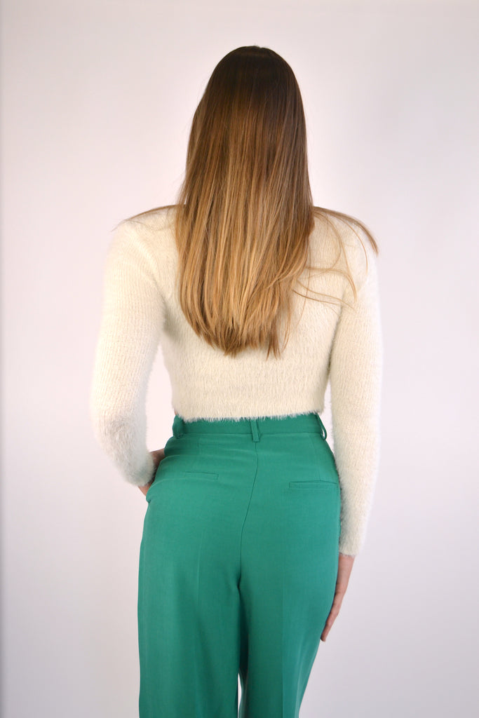 Back View - Green Hailey Pant