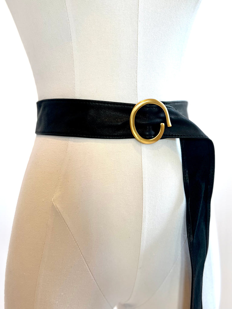 Street's Ahead Suede Belt with Gold Buckle