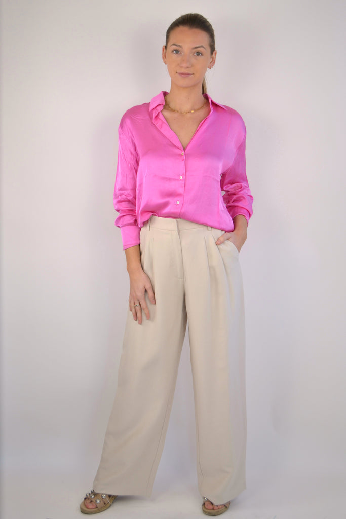 Renata Cream Pant with Pink Top