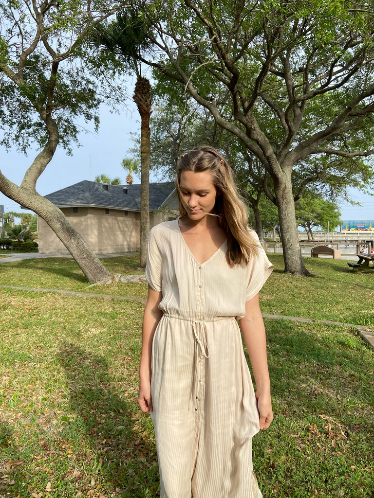 Dress Maxwell Button Down Beige