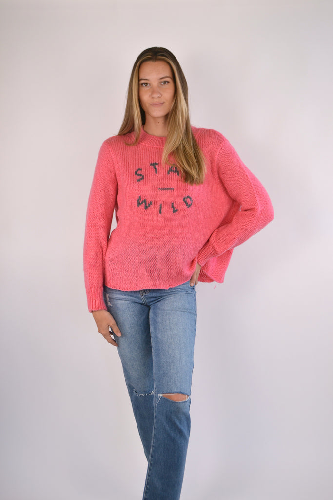 Stay Wild Cherry Crew with Jeans