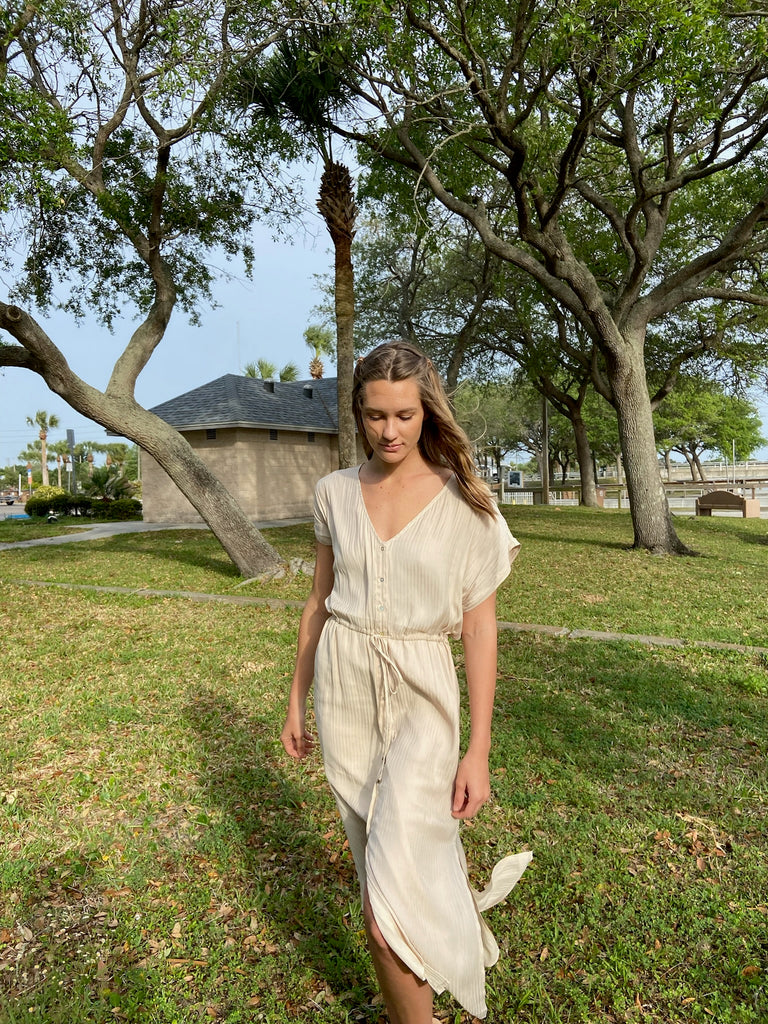 Beige Dress on Model