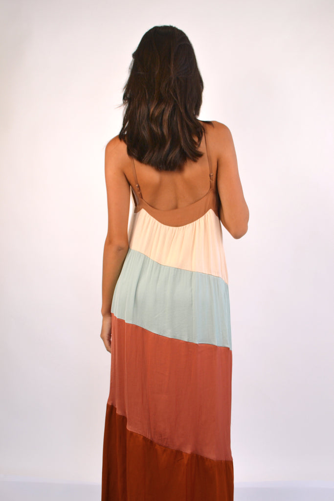 Back View - Clay CLEO Colorblock Dress