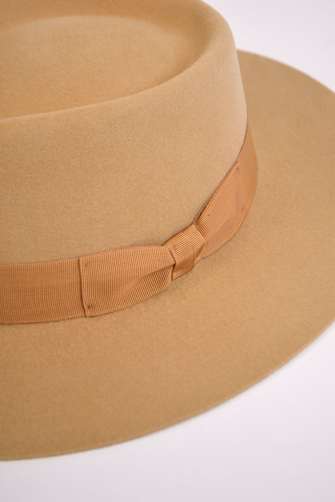 felt hat closeup