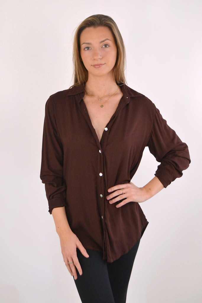 Chocolate Button Down Shirt