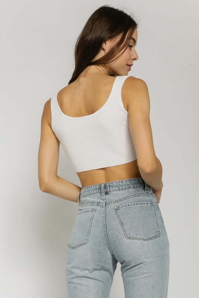Back View - Scoop Knitted Tank