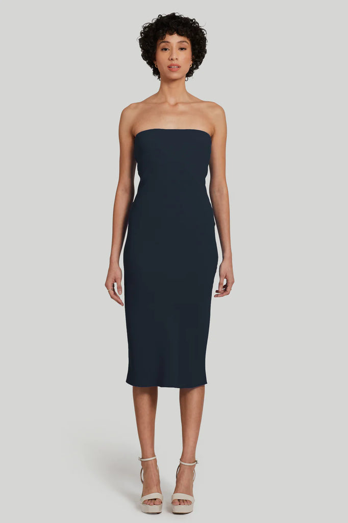 Black Shiran  Strapless Dress on model