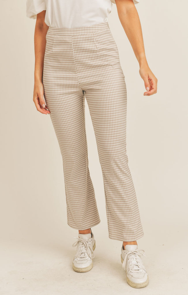 Plaid Picnic Taupe Pants