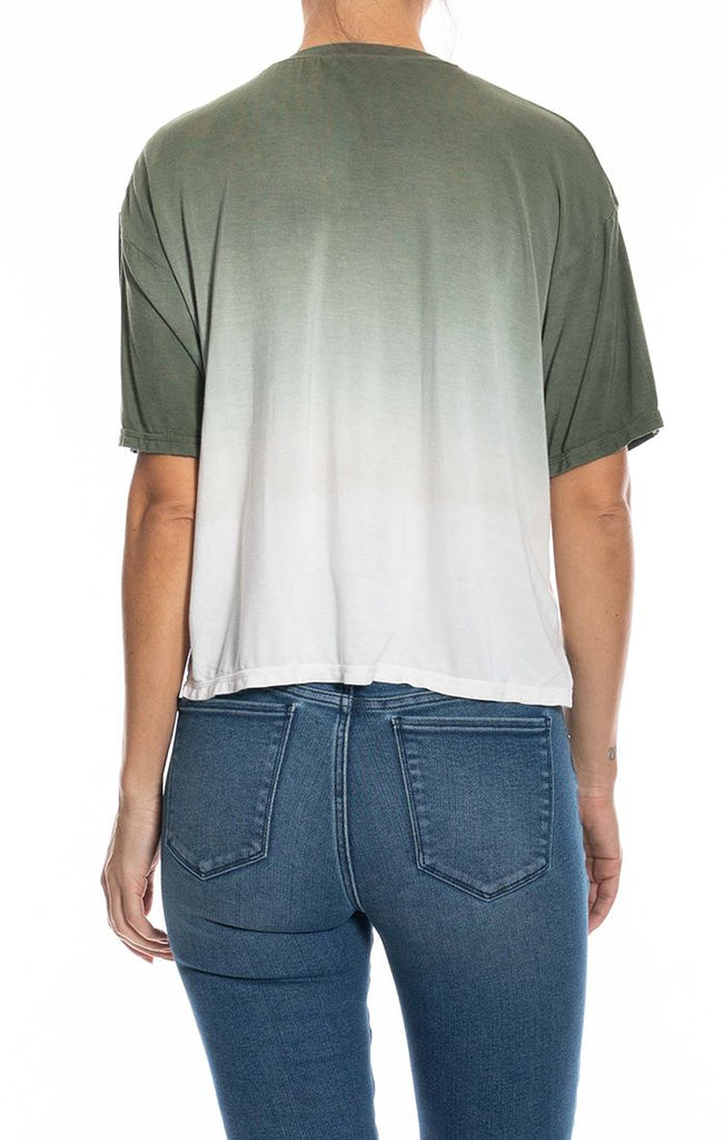 Back View - Basil Ombre Oversized Tee