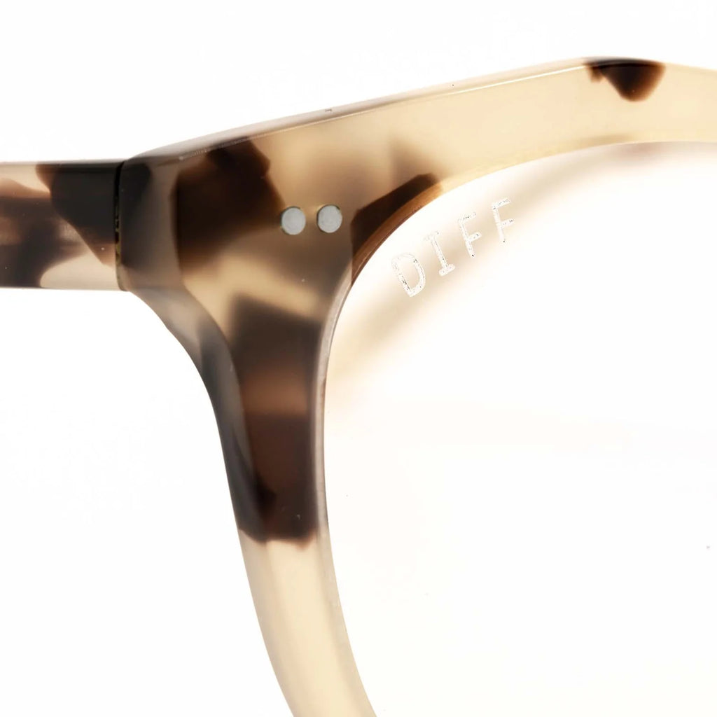 Detail View - Weston Cream Tortoise Blue Light Glasses