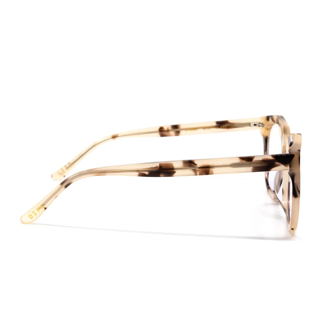 Temple View - Weston Cream Tortoise Blue Light Glasses