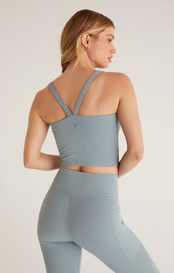 Back View - Sage Motivate Cropped Tank